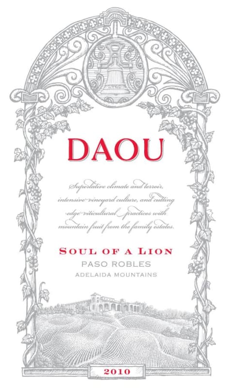 DAOU Soul of a Lion 2010 Front Label