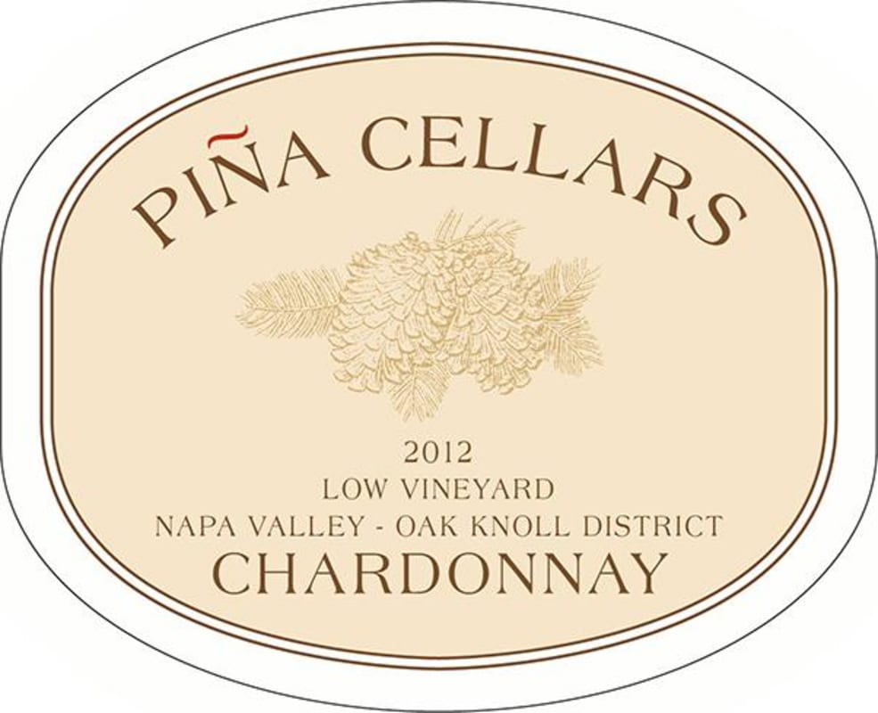 Pina Napa Valley Low Vineyard Chardonnay 2012 Front Label