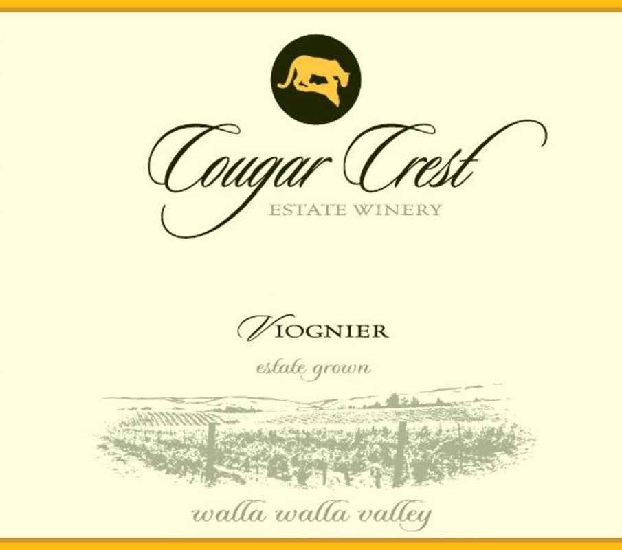 Cougar Crest Estate Viognier 2012 Front Label
