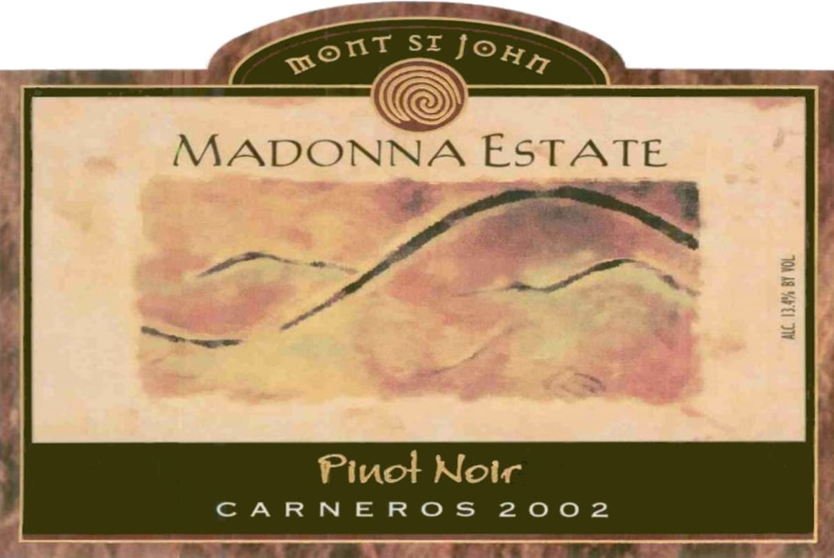 Madonna Estate Pinot Noir 2002 Front Label