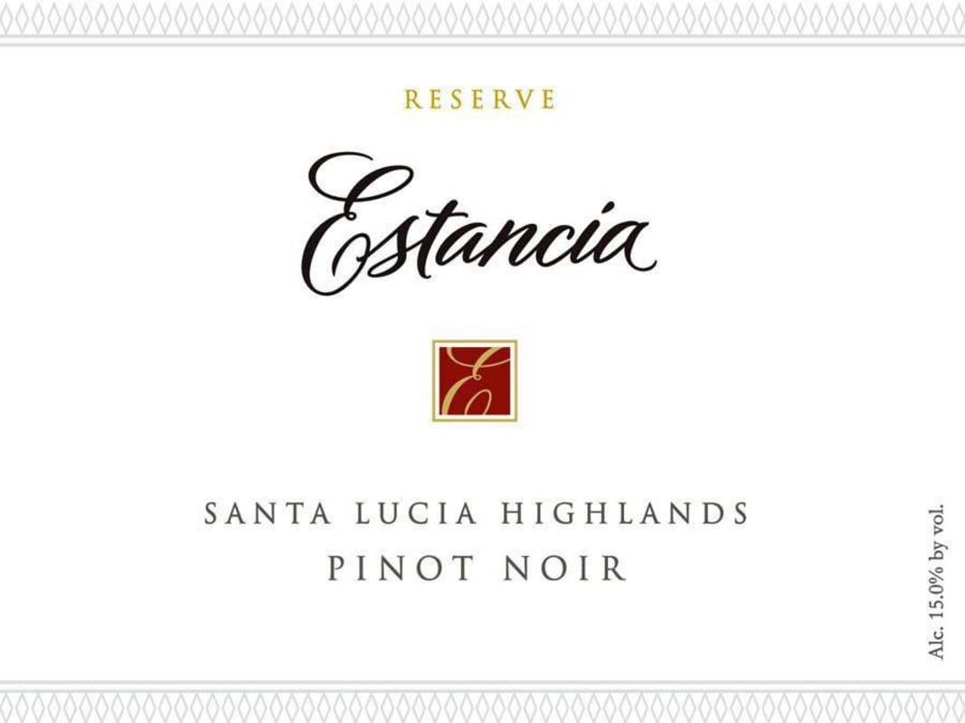 Estancia Reserve Pinot Noir 2016 Front Label