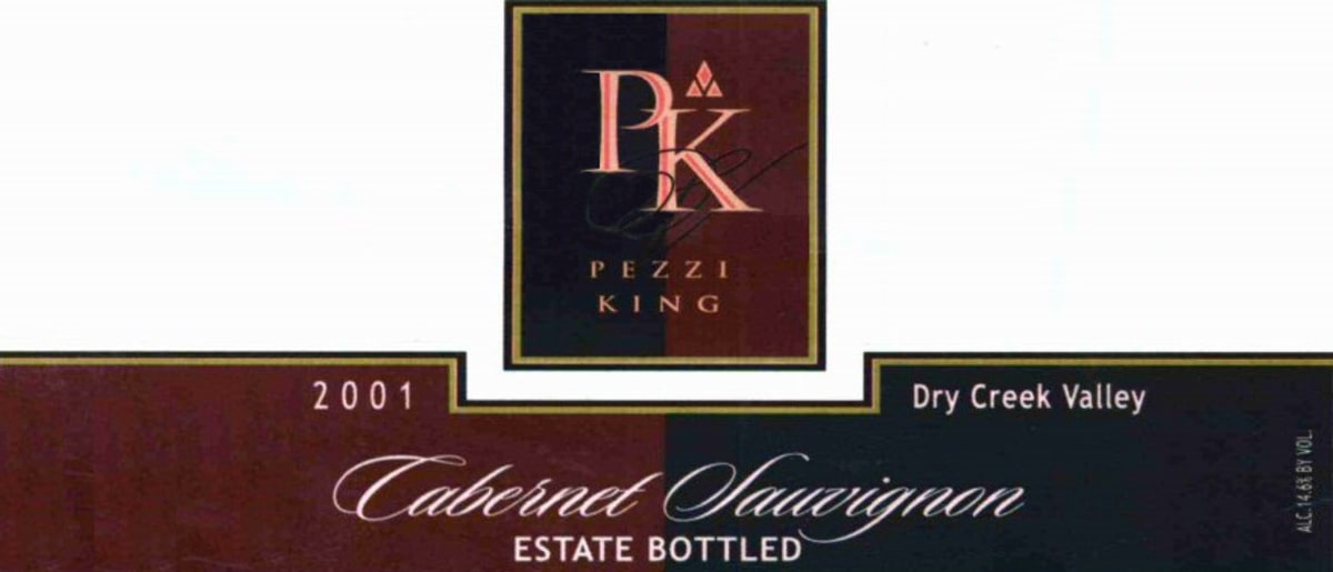 Pezzi King Dry Creek Valley Cabernet Sauvignon 2001 Front Label