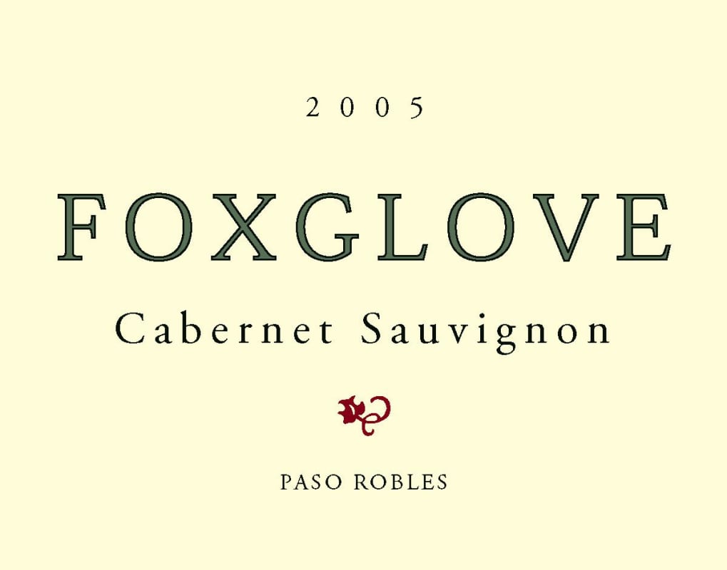 Foxglove Cabernet Sauvignon 2005 Front Label
