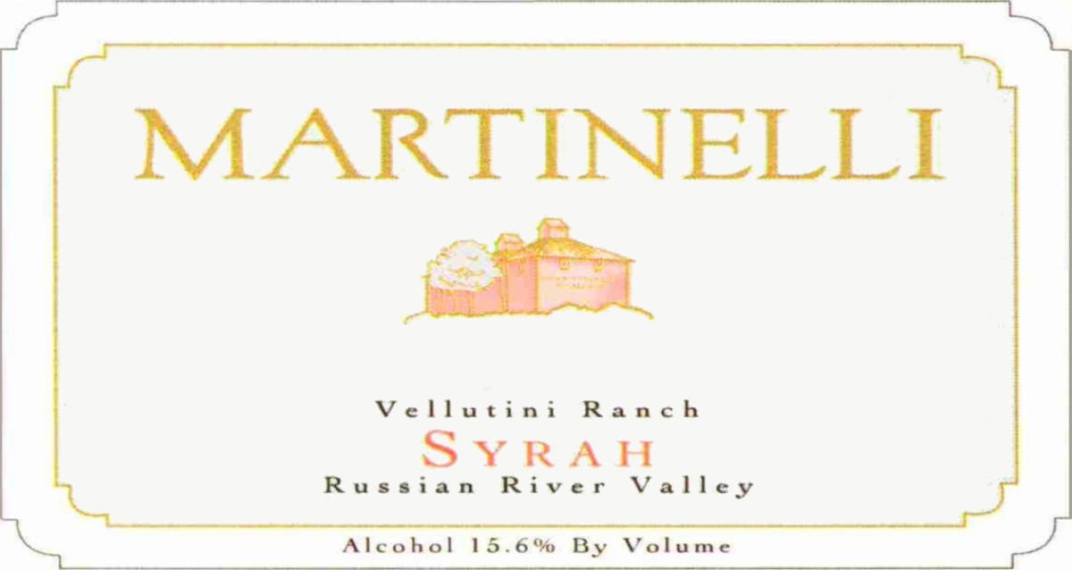 Martinelli Vellutini Ranch Syrah 2009 Front Label