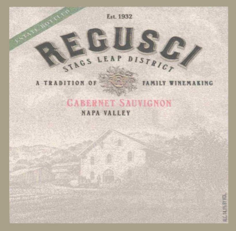Regusci Winery Stags Leap District Cabernet Sauvignon 2003 Front Label