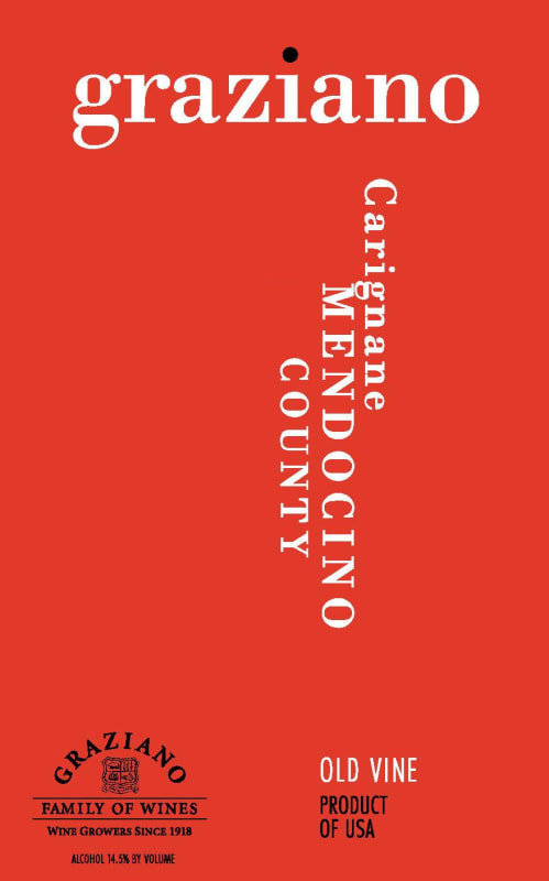 Graziano Carignane 2013 Front Label