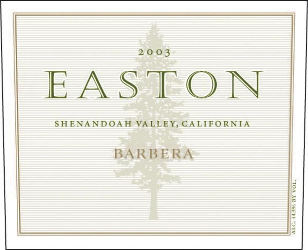 Easton Barbera 2003 Front Label
