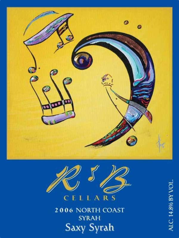 R & B Cellars Saxy Syrah 2006 Front Label