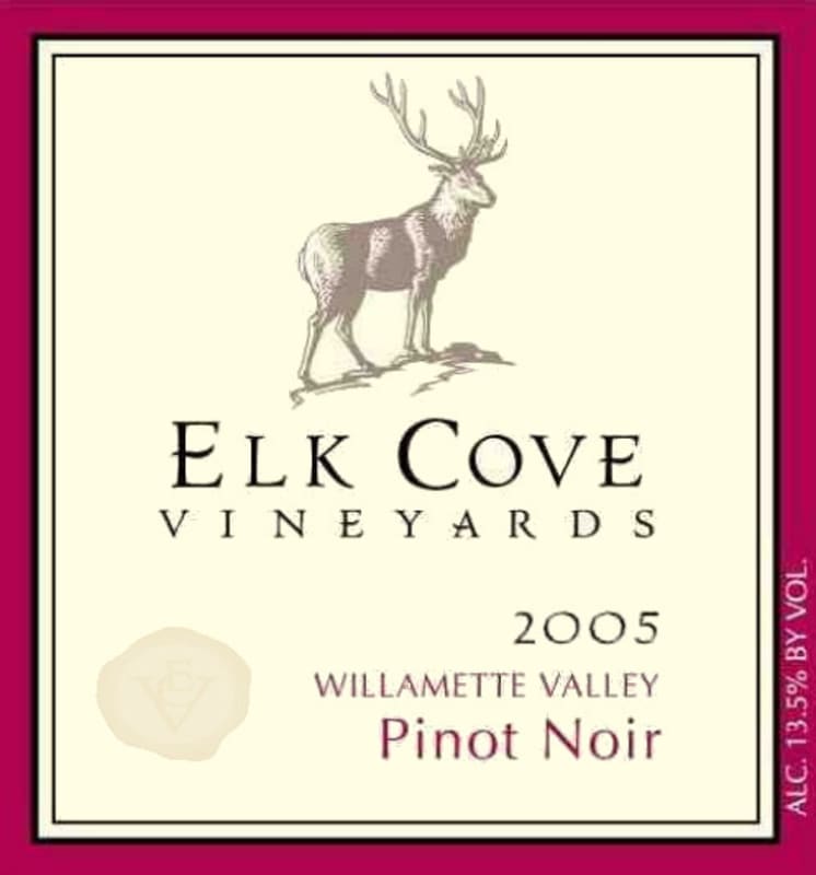 Elk Cove Pinot Noir 2005 Front Label