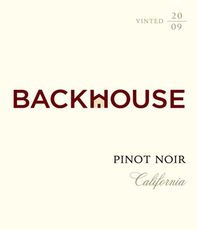 BackHouse Wines Pinot Noir 2009 Front Label