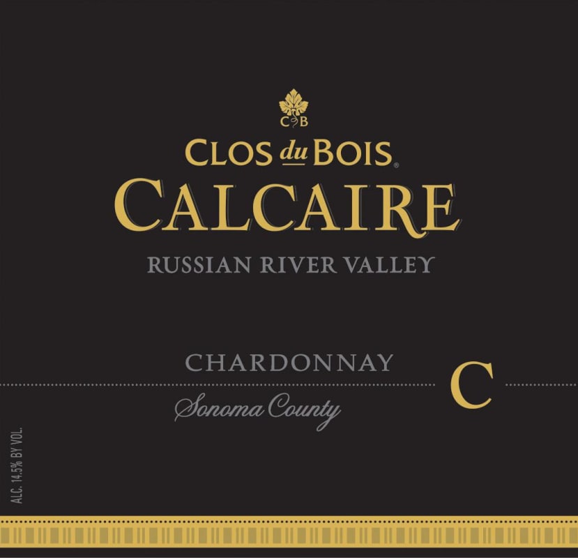Clos du Bois Russian River Valley Calcaire Chardonnay 2015 Front Label
