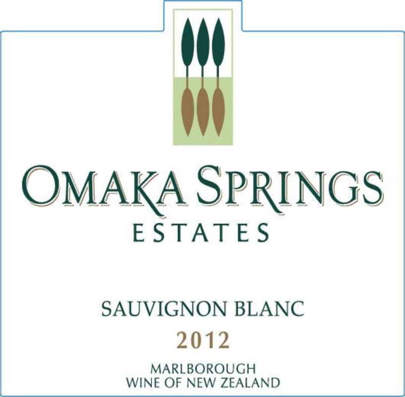 Omaka Springs Marlborough Sauvignon Blanc 2012 Front Label
