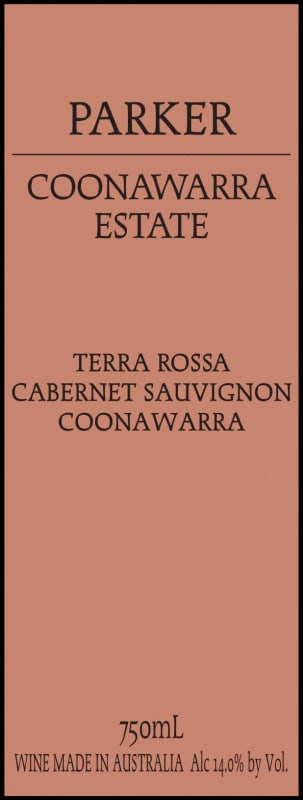 Parker Coonawarra Terra Rossa Cabernet Sauvignon 2012 Front Label