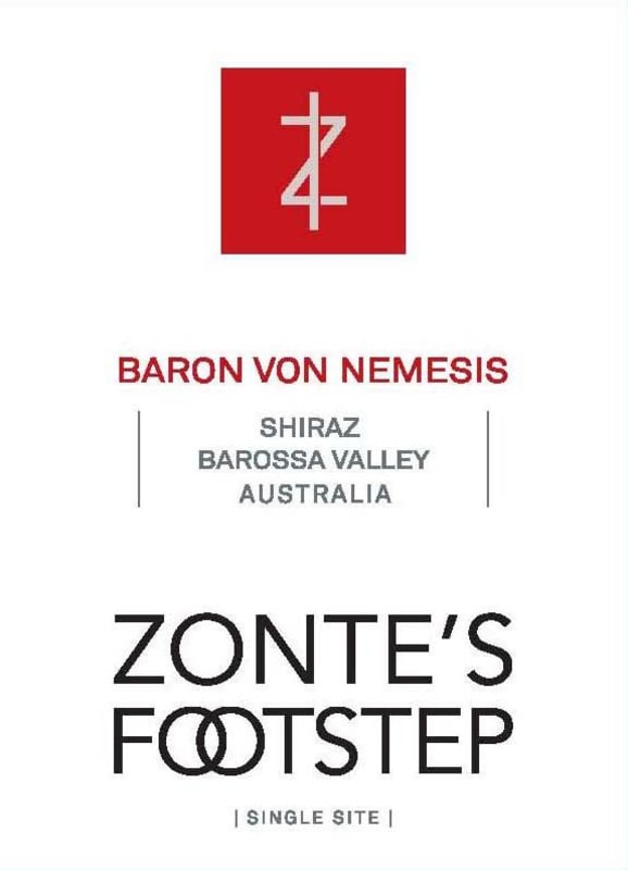 Zonte's Footstep Baron Von Nemesis Shiraz 2012 Front Label