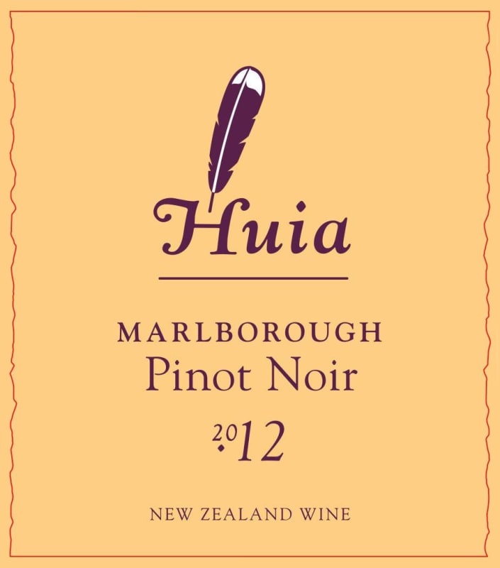 Huia Pinot Noir 2012 Front Label