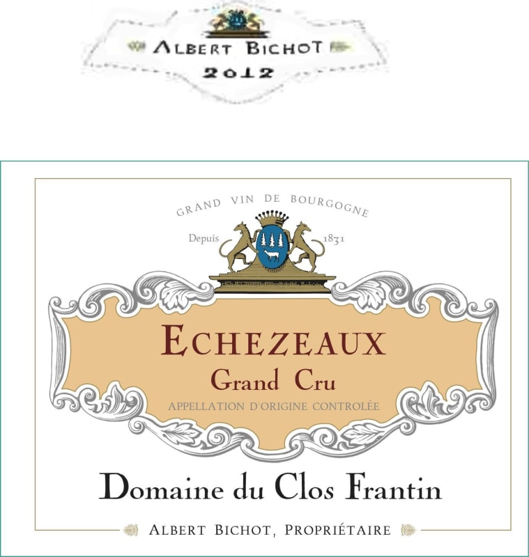 Albert Bichot Echezeaux 2012 Front Label