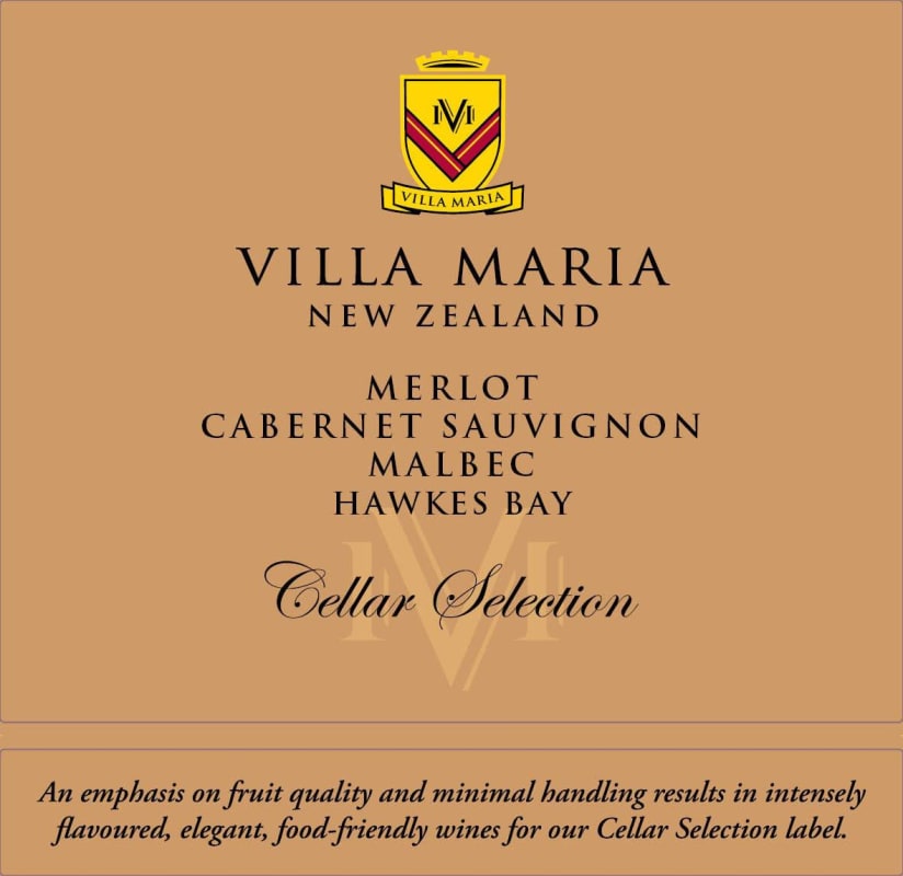 Villa Maria Cellar Select Cabernet Sauvignon Merlot 2012 Front Label