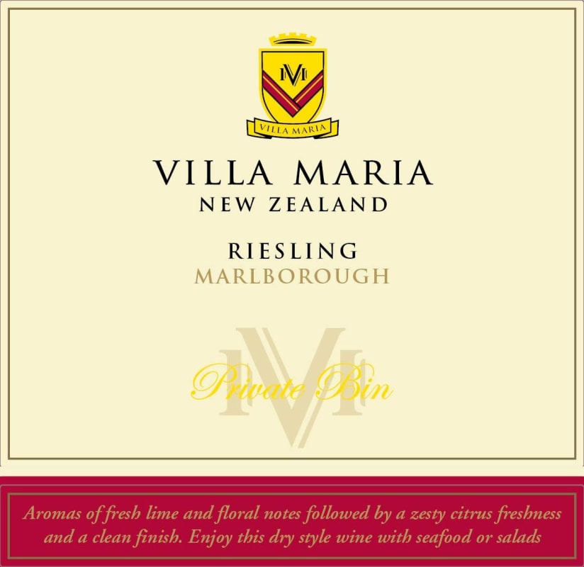 Villa Maria Private Bin Riesling 2012 Front Label