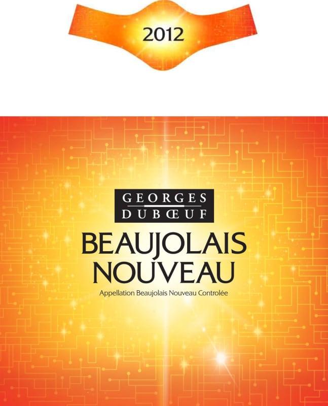 Duboeuf Beaujolais Nouveau 2012 Front Label