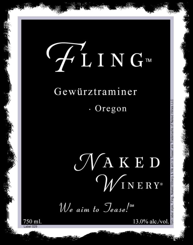 Naked Winery Fling Gewurztraminer 2014 Front Label