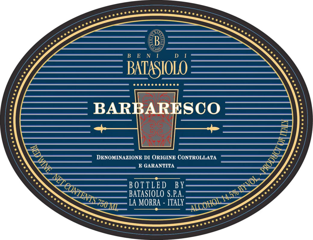 Beni di Batasiolo Barbaresco 2012 Front Label