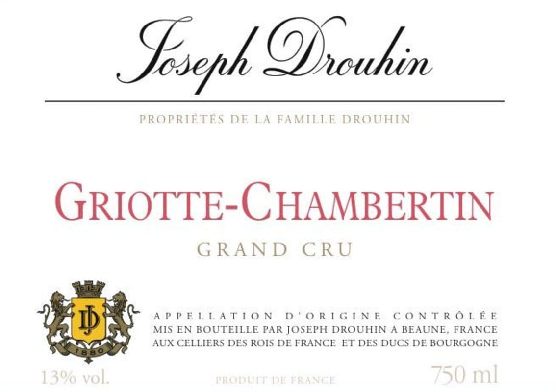 Joseph Drouhin Griotte Chambertin Grand Cru 2012 Front Label