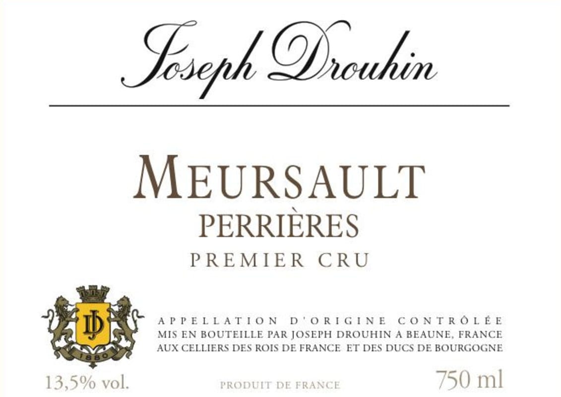 Joseph Drouhin Meursault Perrieres Premier Cru 2012 Front Label