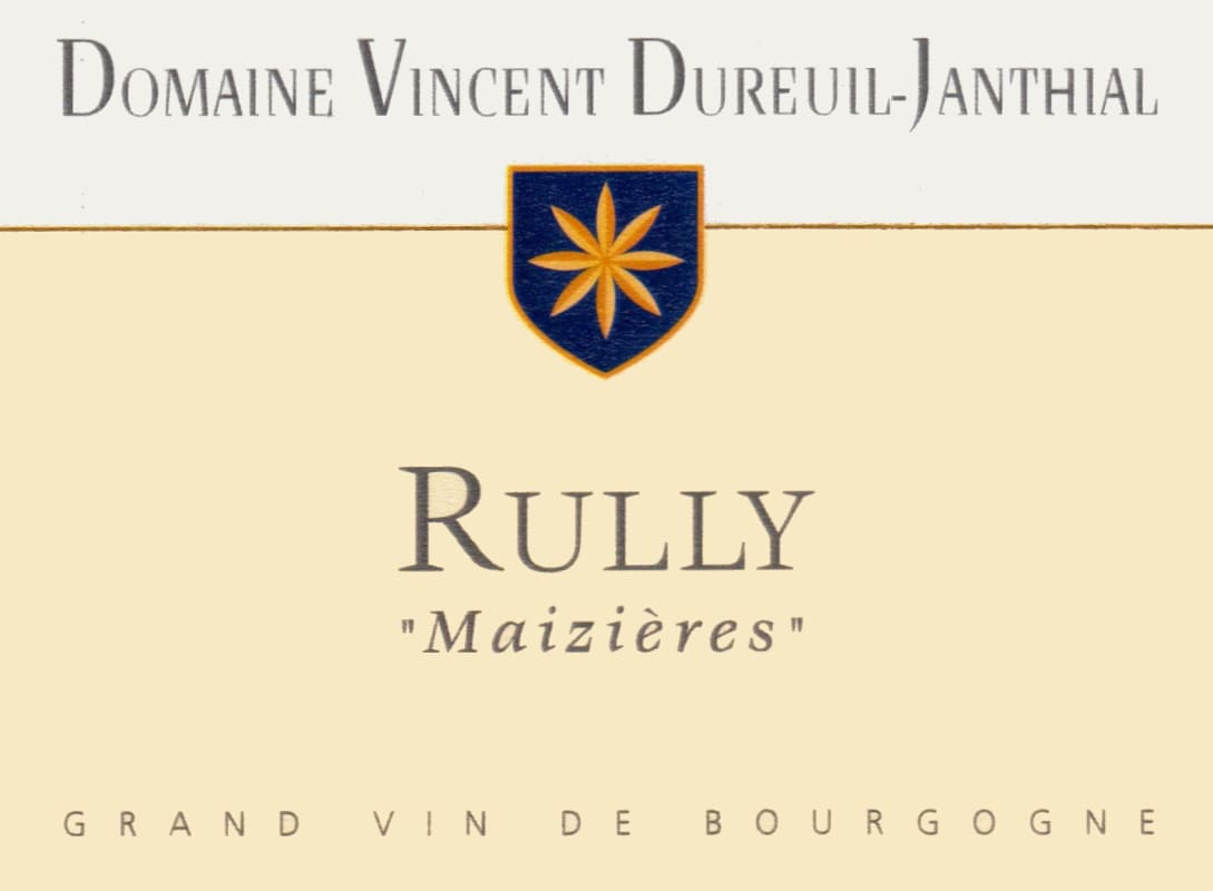 Dureuil-Janthial Rully Maizieres Blanc 2012 Front Label