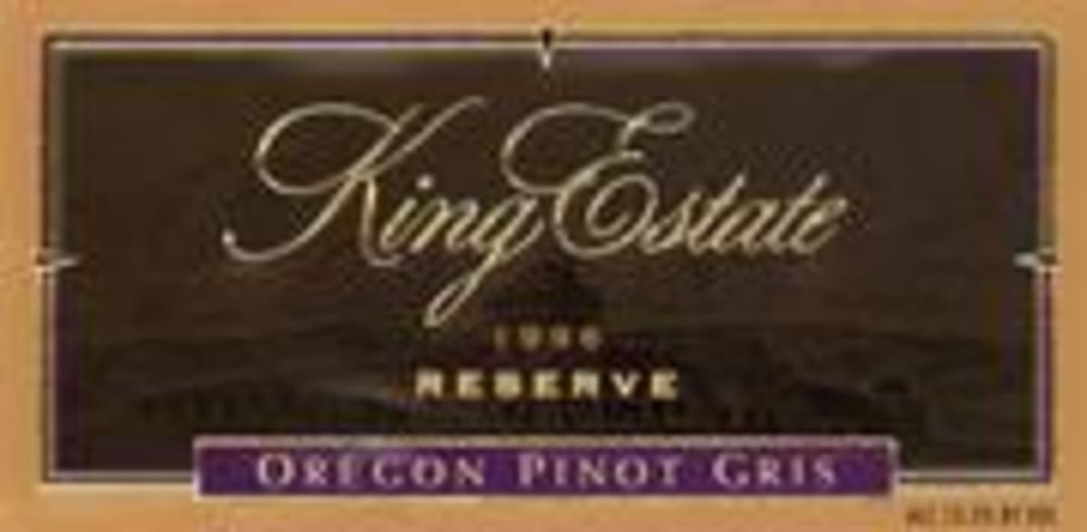 King Estate Reserve Pinot Gris 1997 Front Label