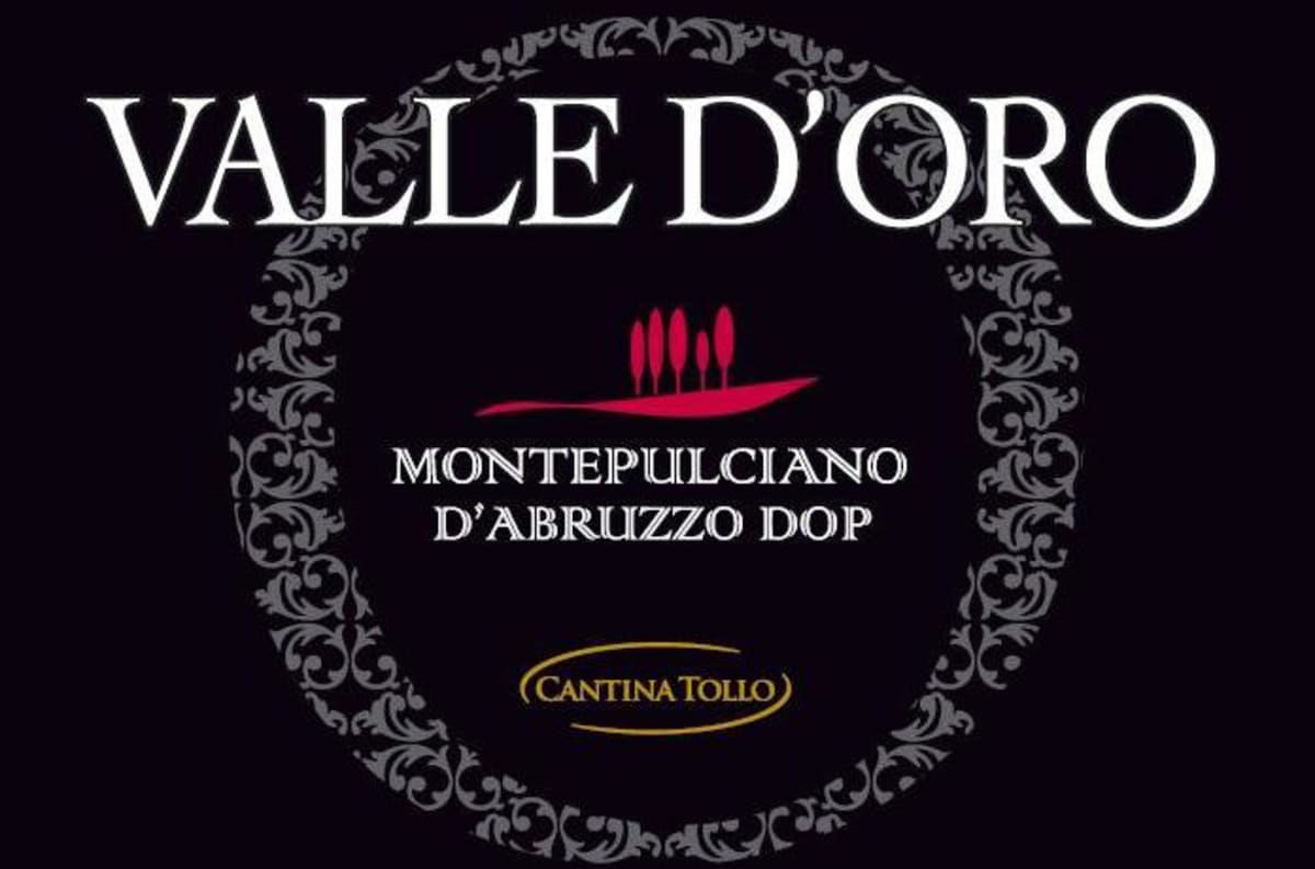 Tollo Montepulciano D'Abruzzo Valle D'oro 2012 Front Label