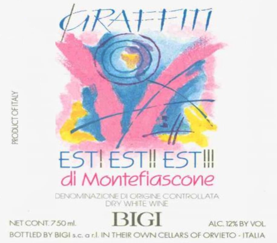 Bigi Est Est Est di Montefiascone Graffiti 2012 Front Label