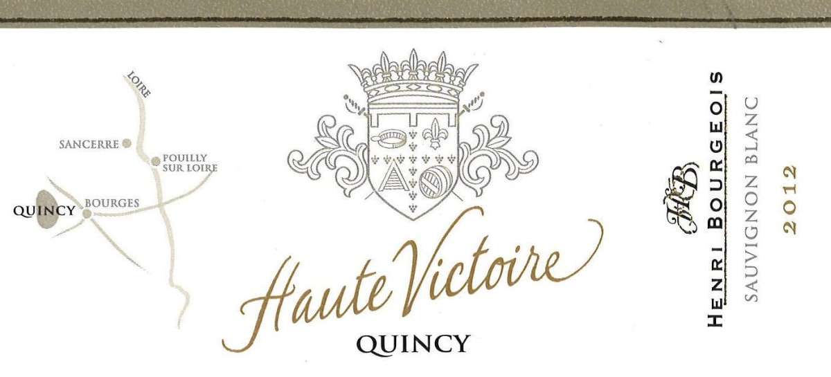 Henri Bourgeois Quincy Haute Victoire 2012 Front Label