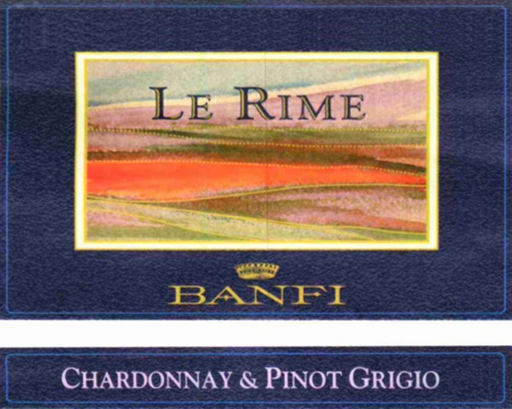 Banfi Le Rime Pinot Grigio Chardonnay 2012 Front Label