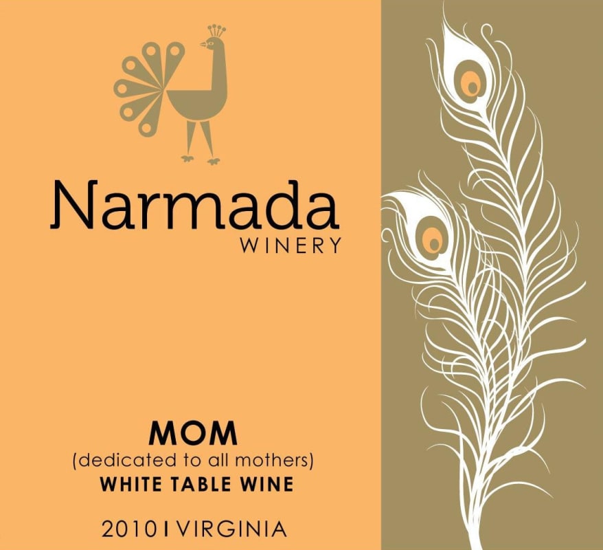 Narmada Winery Mom White 2010 Front Label