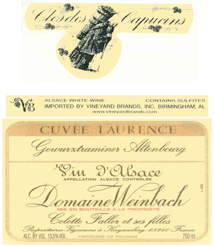 Domaine Weinbach Altenbourg Cuvee Laurence Gewurztraminer 2012 Front Label
