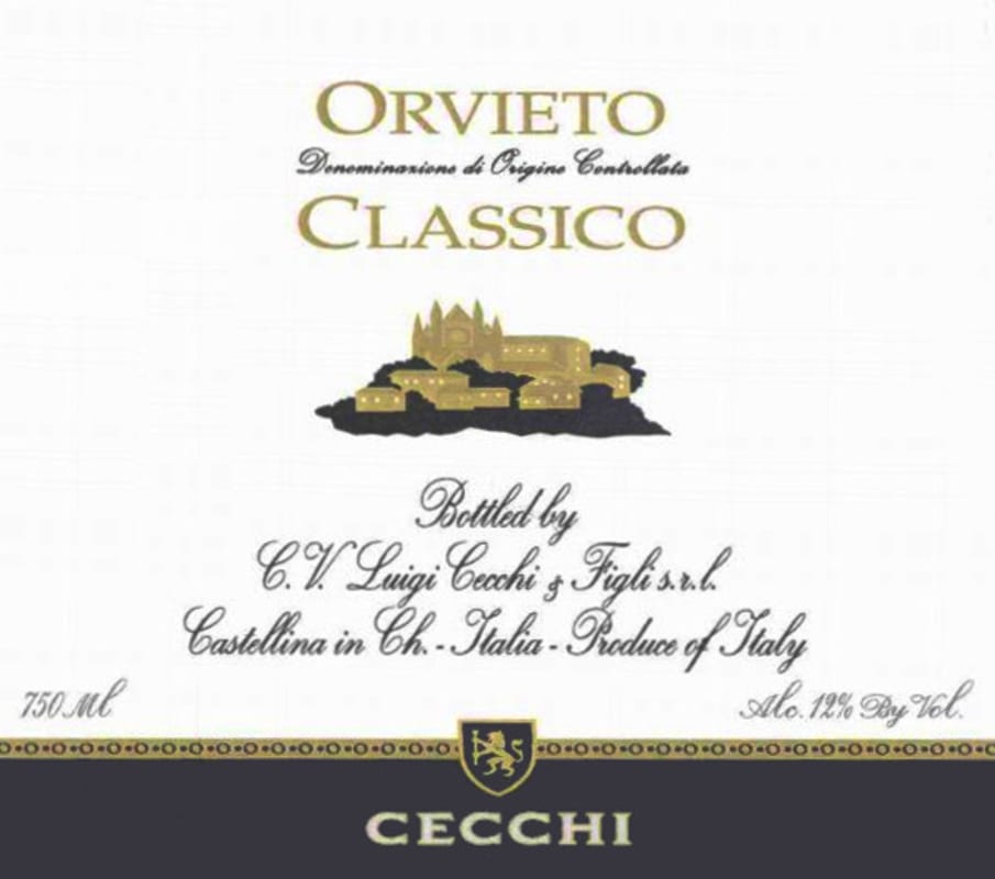 Cecchi Orvieto Classico 2012 Front Label