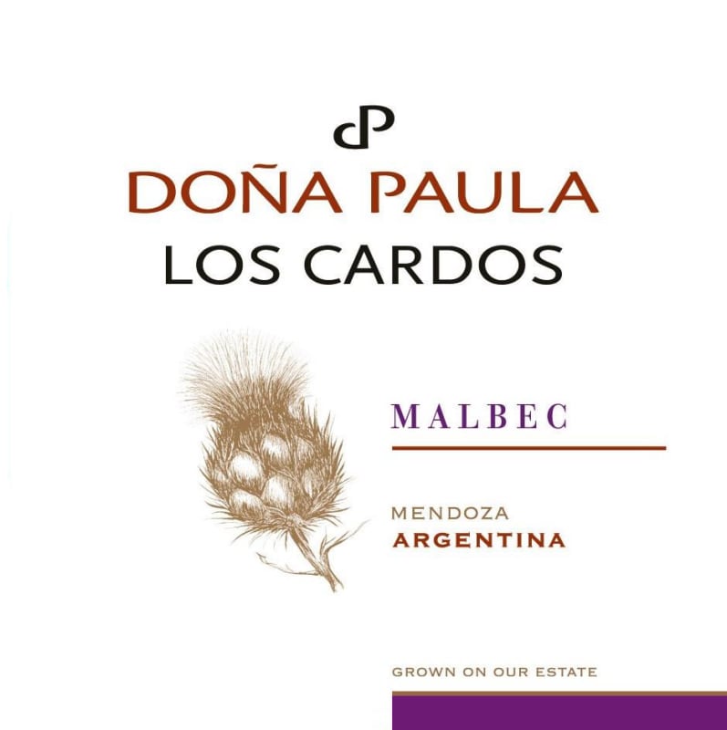 Dona Paula Los Cardos Malbec 2012 Front Label