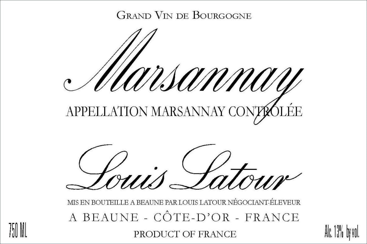 Louis Latour Marsannay 2012 Front Label