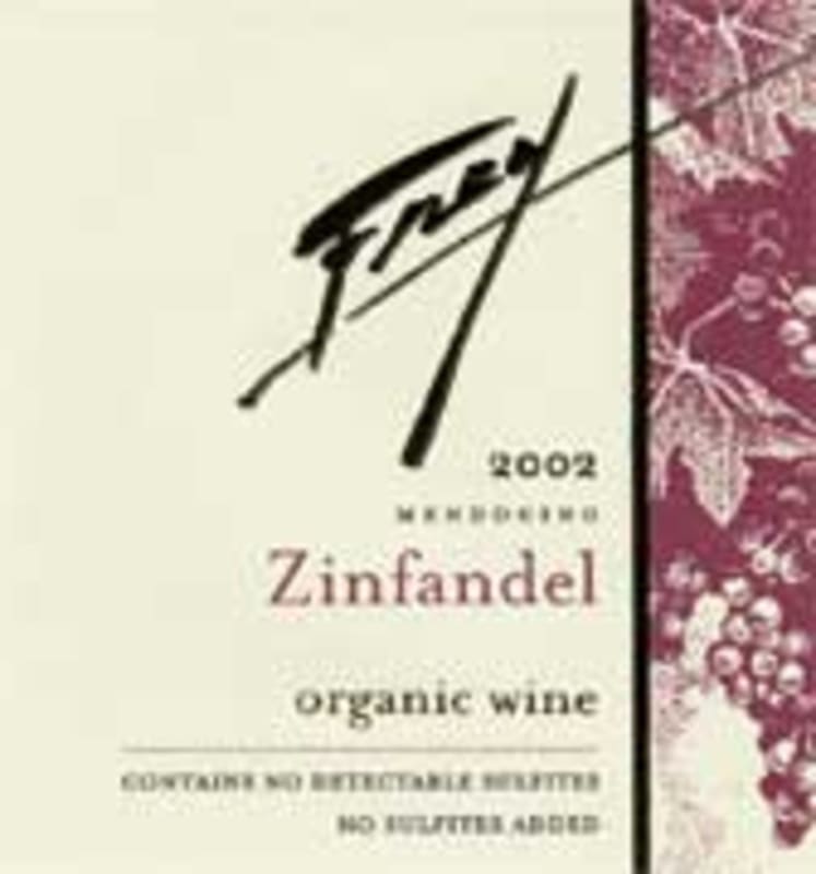 Frey Organic NSA Zinfandel 2002 Front Label