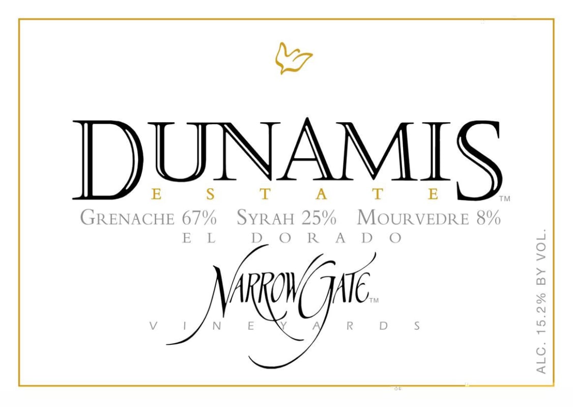 Narrow Gate Vineyards Dunamis Red 2011 Front Label