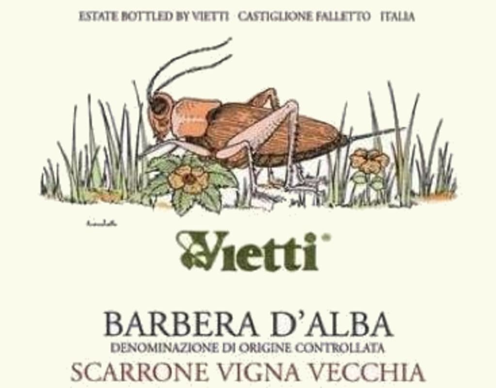 Vietti Barbera d'Alba Scarrone Vigna Vecchia 2012 Front Label