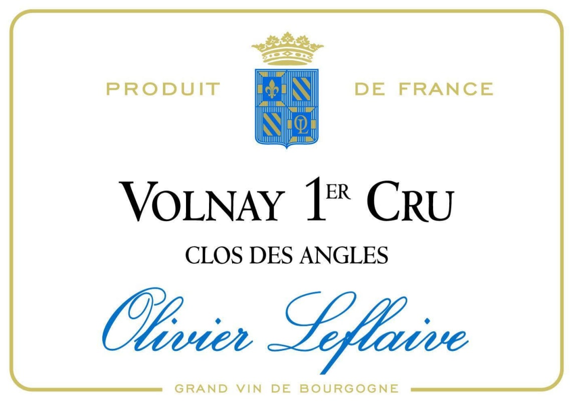 Olivier Leflaive Volnay Clos des Angles Premier Cru 2012 Front Label