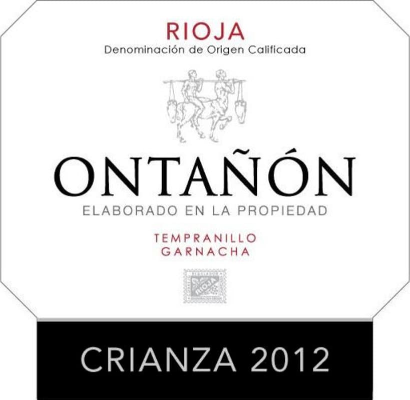Bodegas Ontanon Crianza 2012 Front Label
