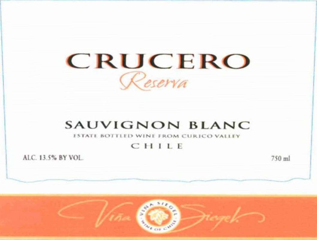 Vina Siegel Crucero Reserva Sauvignon Blanc 2012 Front Label