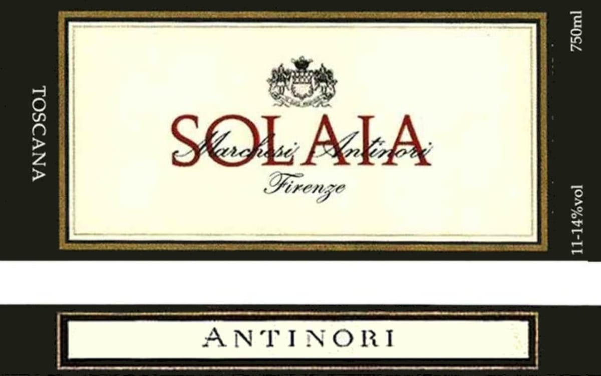 Marchesi Antinori Solaia 2012 Front Label