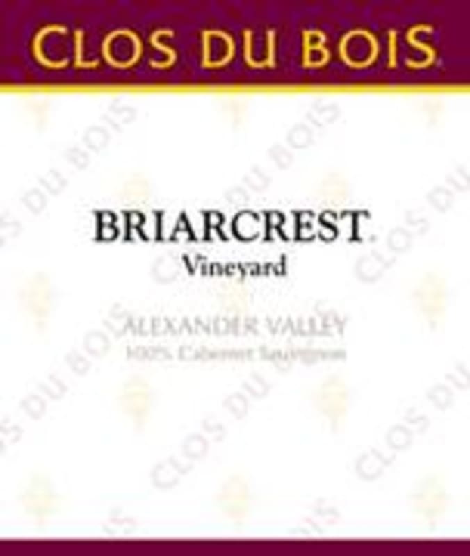 Clos du Bois Briarcrest Cabernet Sauvignon 1998 Front Label