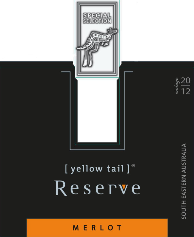 Yellow Tail The Reserve Merlot 2012 Front Label