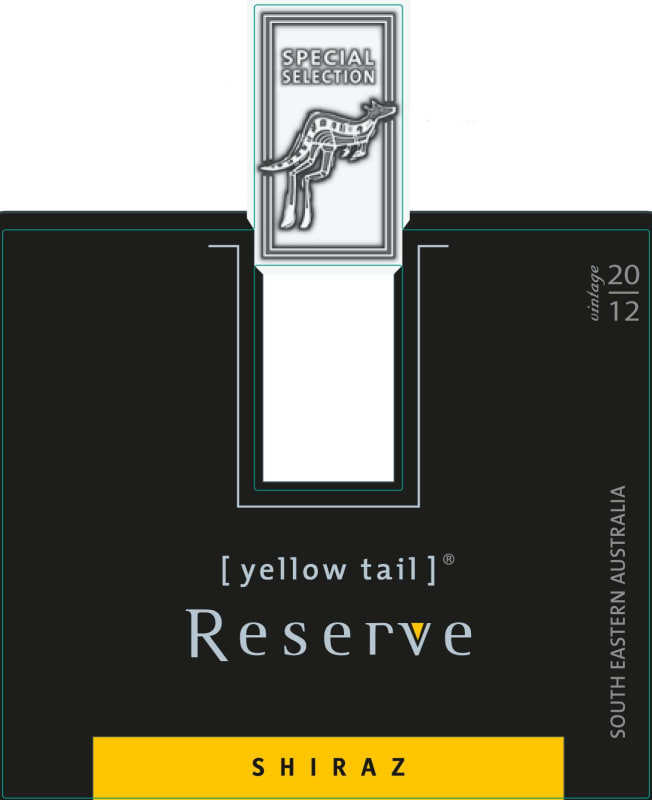 Yellow Tail The Reserve Shiraz 2012 Front Label