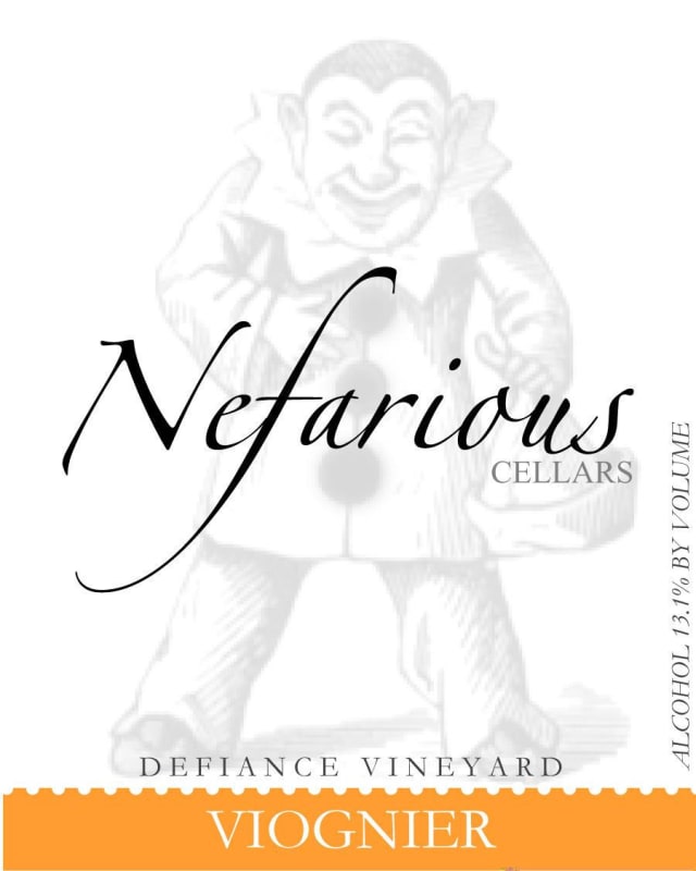 Nefarious Cellars Defiance Vineyard Estate Viognier 2008 Front Label