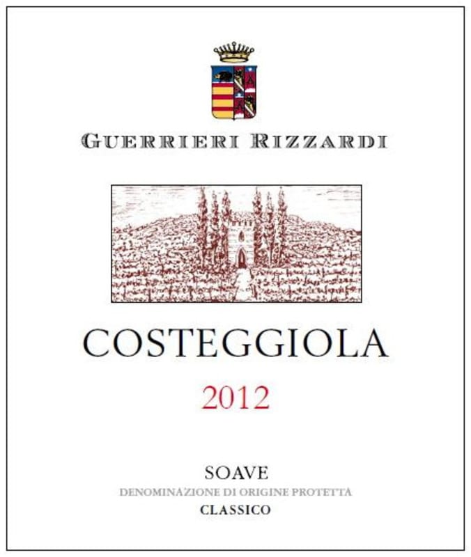 Rizzardi Soave Costeggiola 2012 Front Label